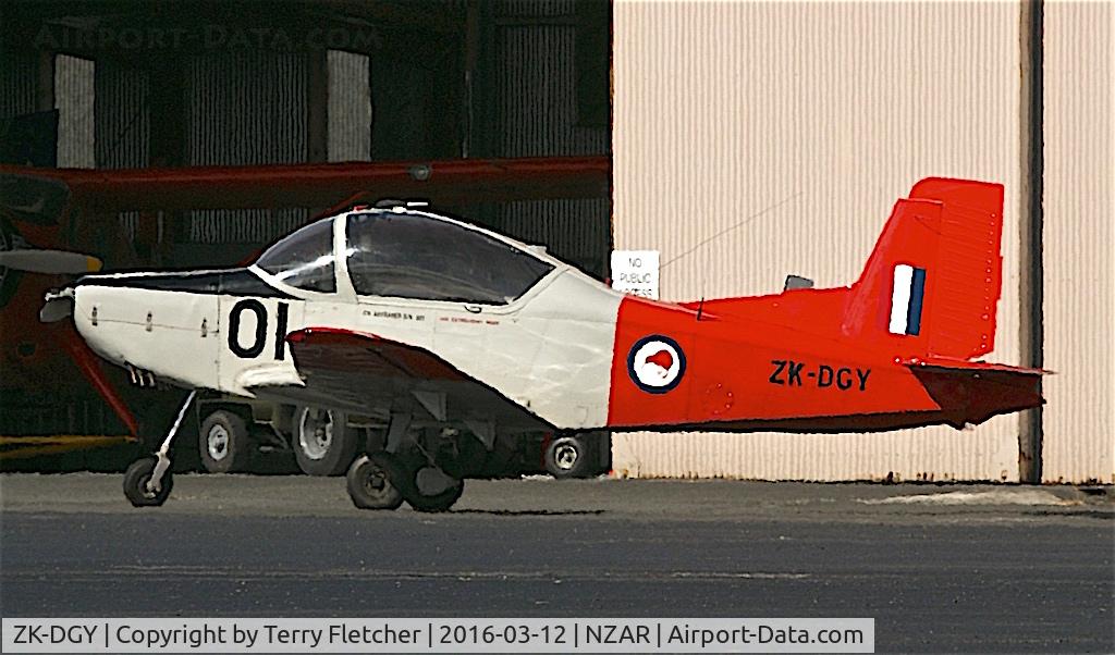 ZK-DGY, Pacific Aerospace CT/4 Airtrainer C/N CT4-001, At Ardmore Airport , Auckland , North Island , New Zealand
