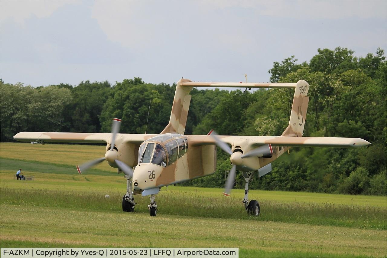 F-AZKM, 1971 North American OV-10B Bronco C/N 338-9 (305-65), North American OV-10B Bronco, Taxiing to parking area, La Ferté-Alais airfield (LFFQ) Airshow 2015