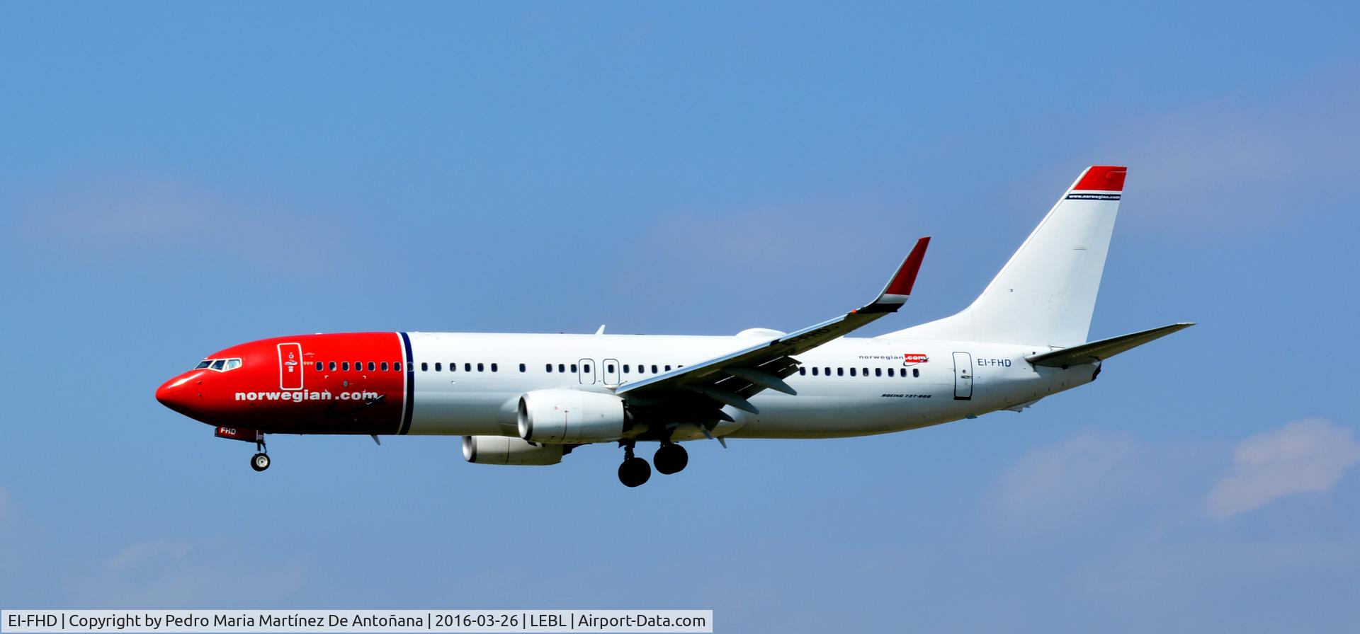 EI-FHD, 2012 Boeing 737-8JP C/N 39011, El Prat -  Barcelona  -  España