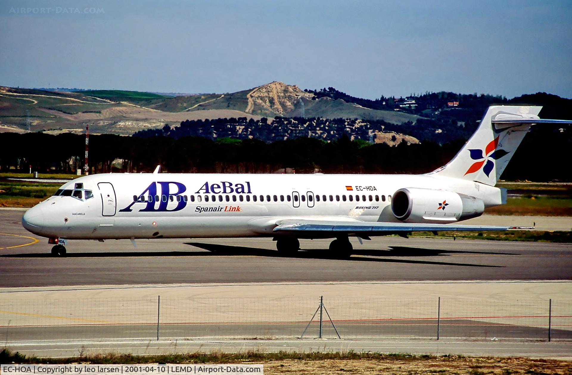 EC-HOA, 2000 Boeing 717-2CM C/N 55061, Madrid 10.4.01