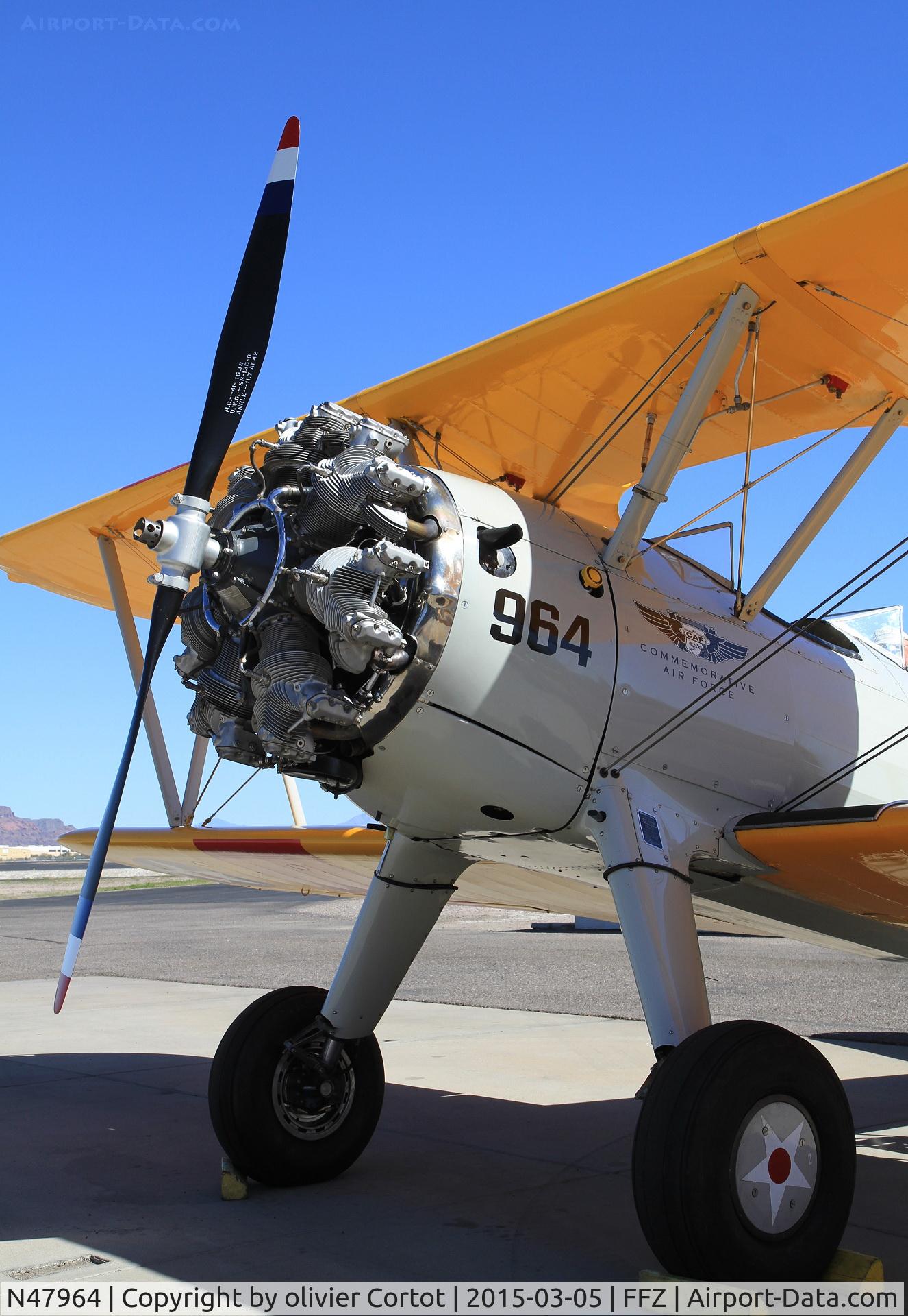 N47964, 1943 Boeing B75N1 C/N 75-7540, closer view