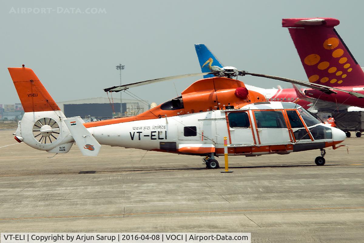 VT-ELI, Eurocopter AS- 365 Dauphin C/N 6236, On the apron at Cochin.