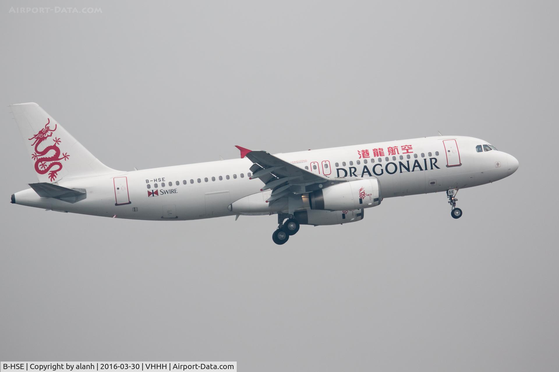 B-HSE, 1998 Airbus A320-232 C/N 0784, On finals for Hong Kong, inbound from Wuhan Tianhe