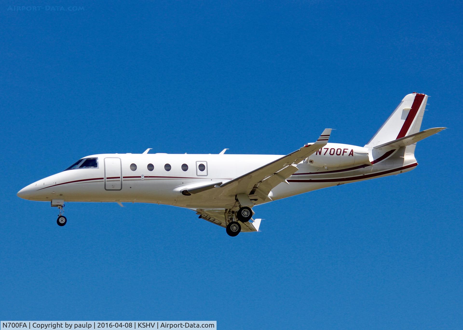 N700FA, Israel Aerospace Industries Gulfstream G150 C/N 278, At Shreveport Regional.