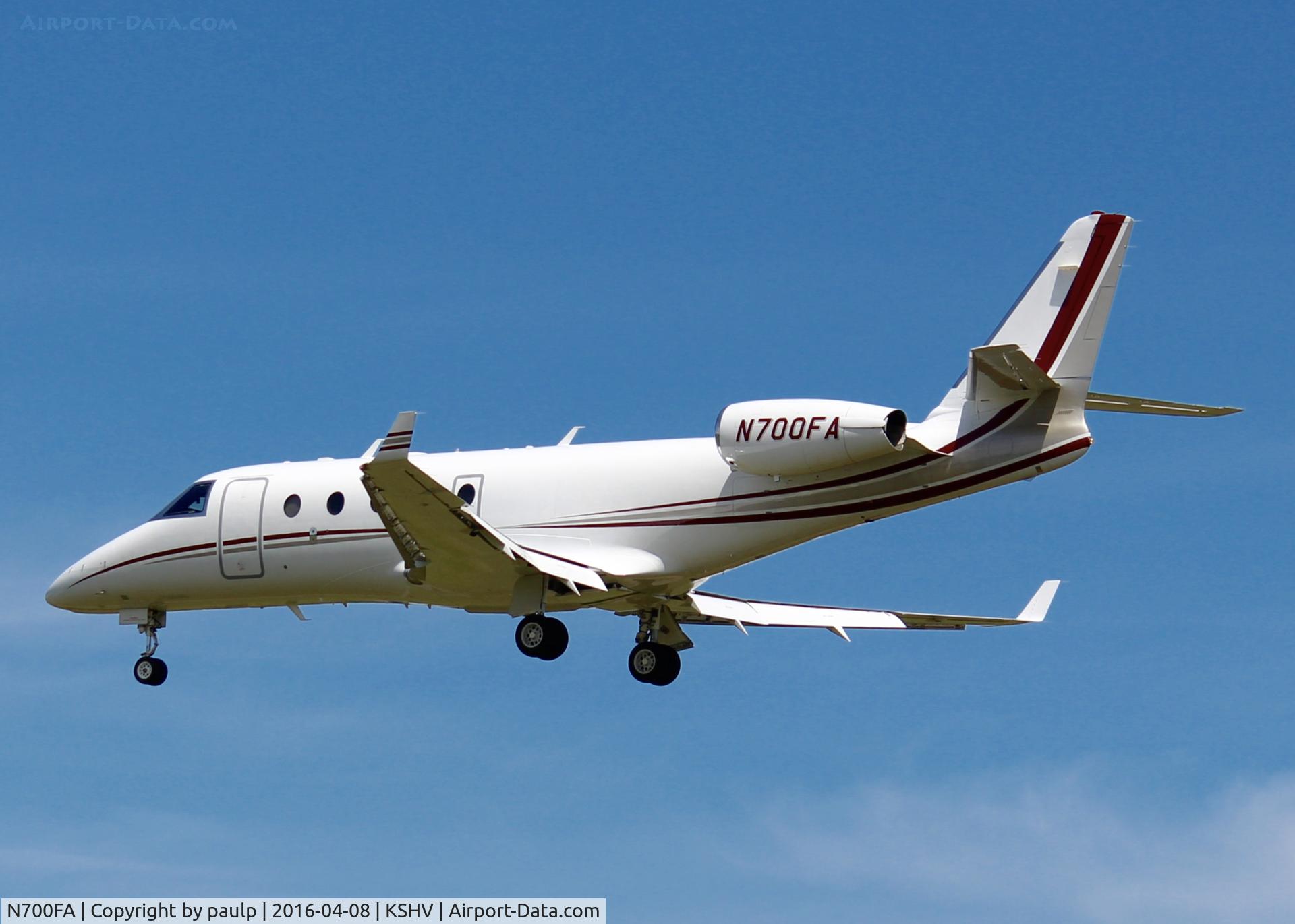 N700FA, Israel Aerospace Industries Gulfstream G150 C/N 278, At Shreveport Regional.