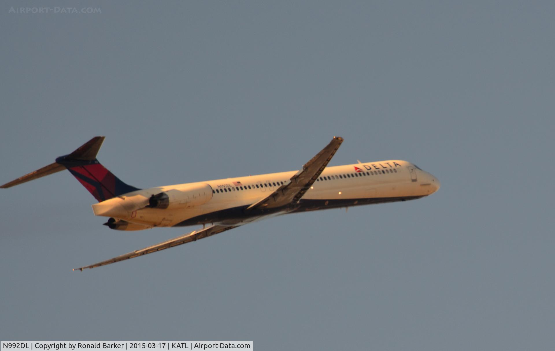 N992DL, 1991 McDonnell Douglas MD-88 C/N 53344, Departure Atlanta