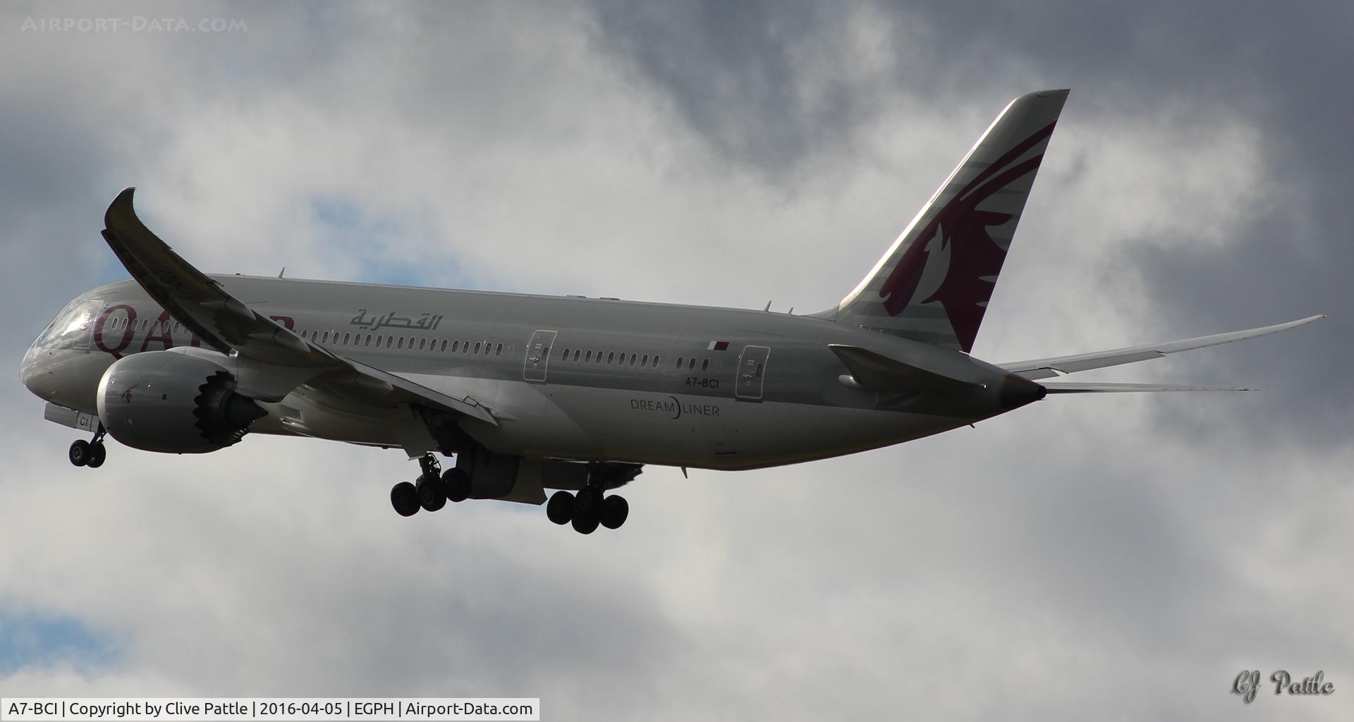 A7-BCI, 2013 Boeing 787-8 Dreamliner Dreamliner C/N 38327, Depart Edinburgh EGPH