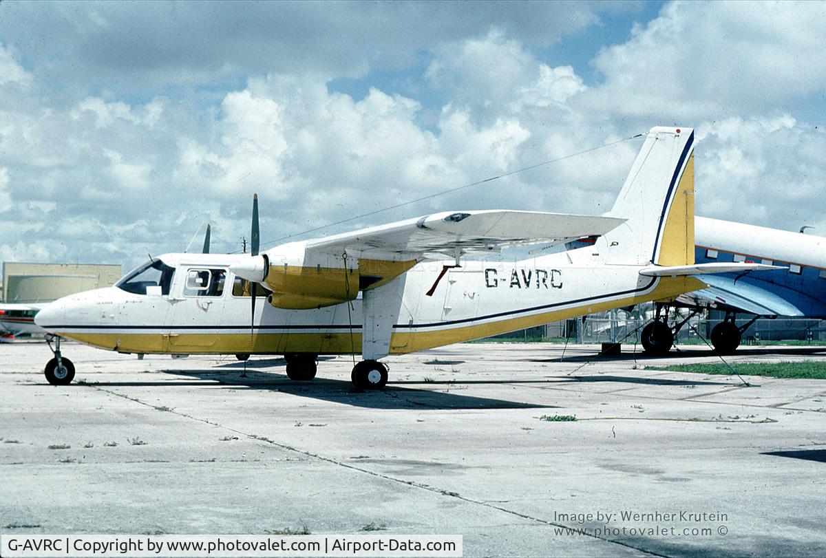 G-AVRC, 1967 Britten-Norman BN-2A-26 Islander C/N 08, G-AVRC on tarmac