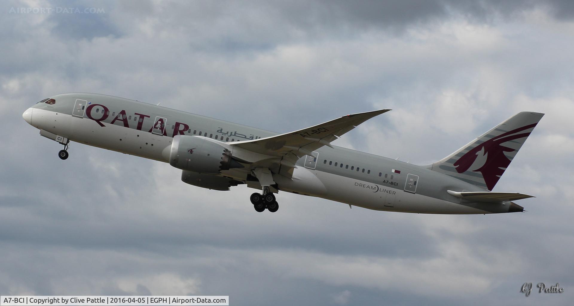 A7-BCI, 2013 Boeing 787-8 Dreamliner Dreamliner C/N 38327, Depart Edinburgh EGPH
