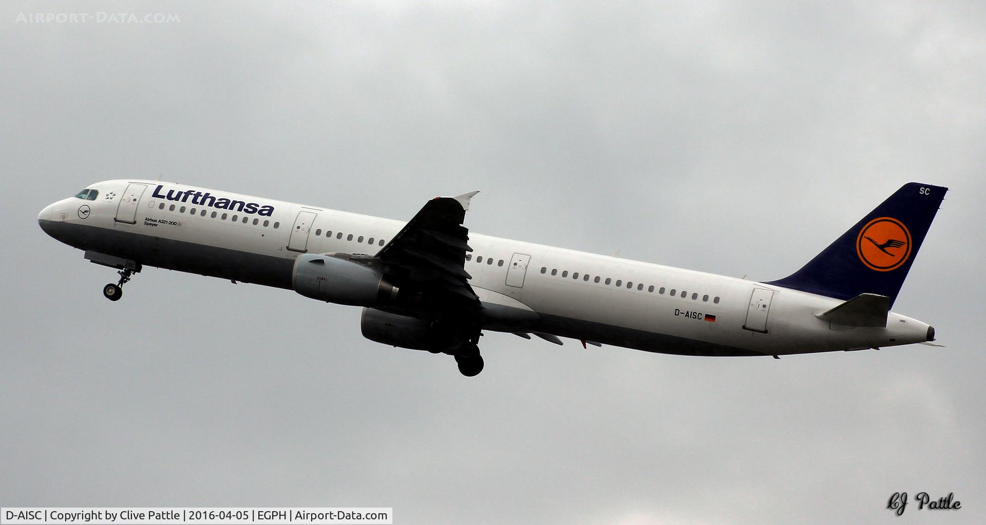 D-AISC, 1999 Airbus A321-231 C/N 1161, Depart Edinburgh EGPH