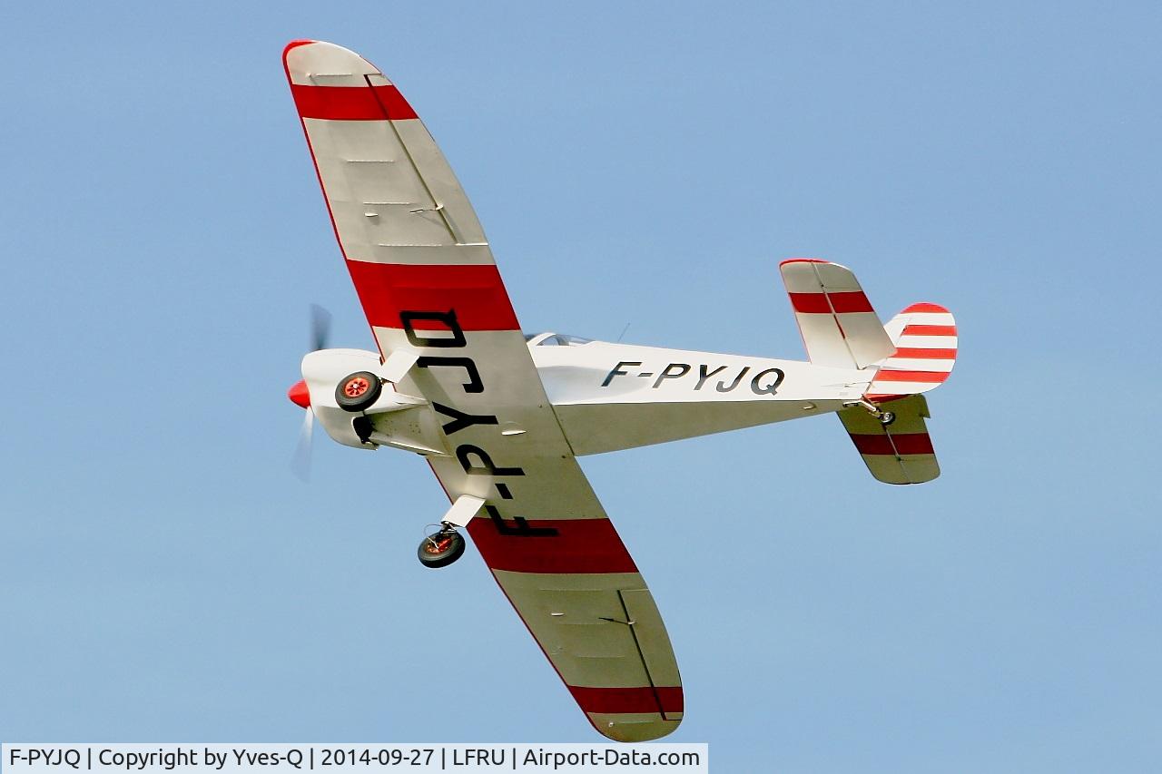 F-PYJQ, 1981 Nicollier HN-433 Menestrel C/N 02, Nicollier HN-433 Menestrel, Solo display, Morlaix-Ploujean airport (LFRU-MXN) air show 2014
