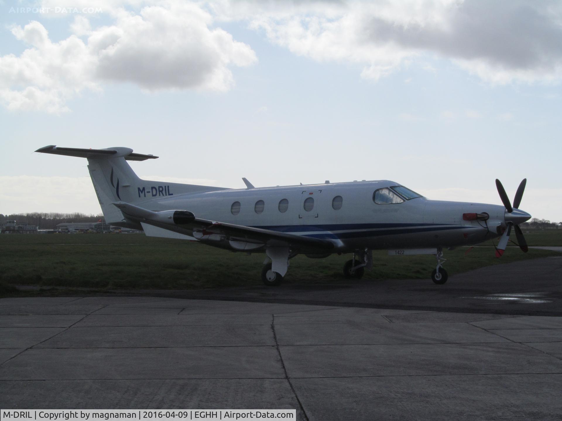 M-DRIL, 2013 Pilatus PC-12/47E C/N 1422, at home base of Hurn