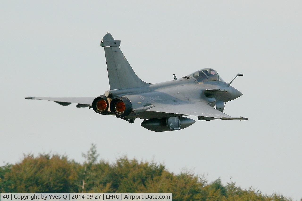 40, 2014 Dassault Rafale M C/N 40, French naval aviation Dassault Rafale M, Take off rwy 05, Morlaix-Ploujean airport (LFRU-MXN) air show 2014