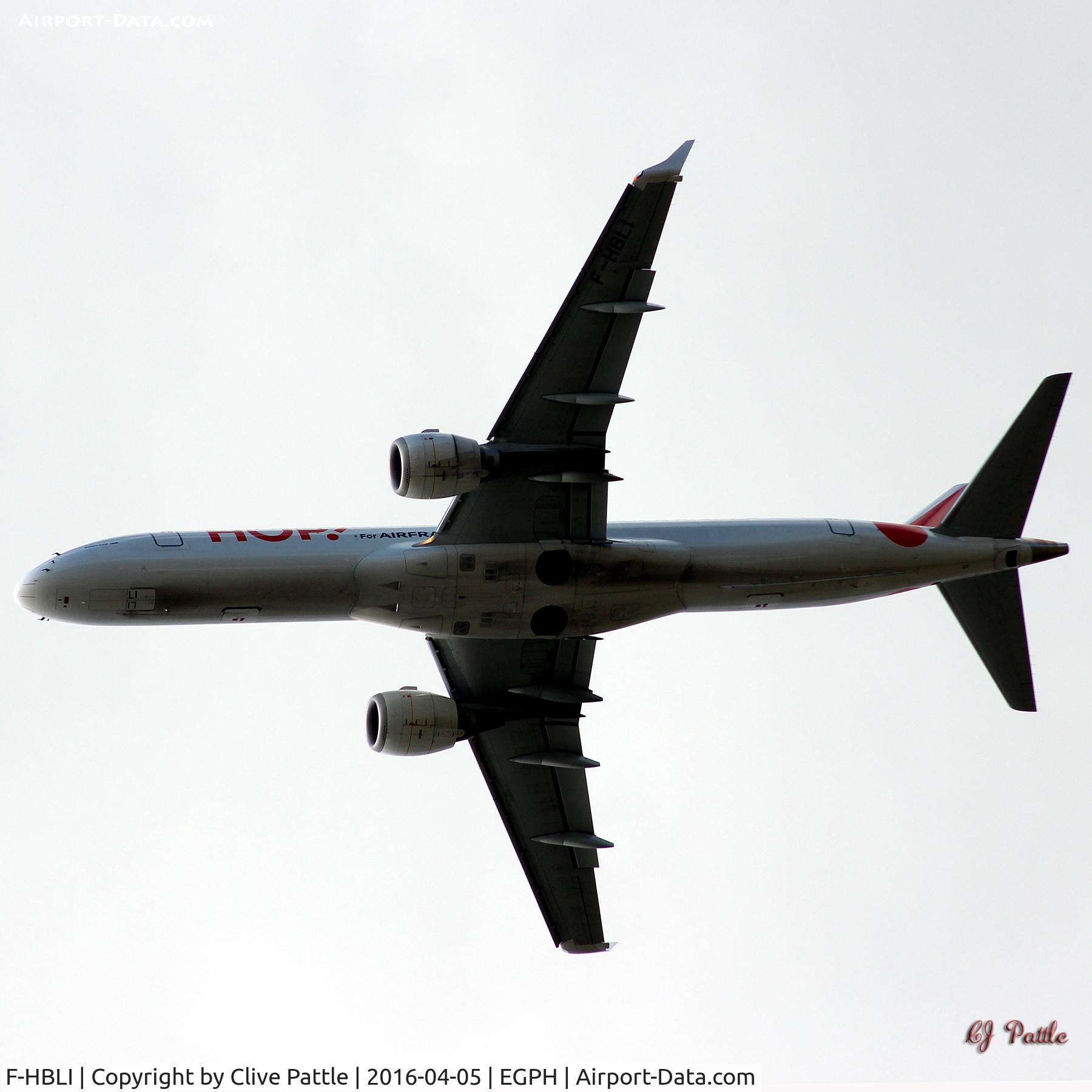 F-HBLI, 2009 Embraer 190LR (ERJ-190-100LR) C/N 19000298, Overhead departure at Edinburgh EGPH
