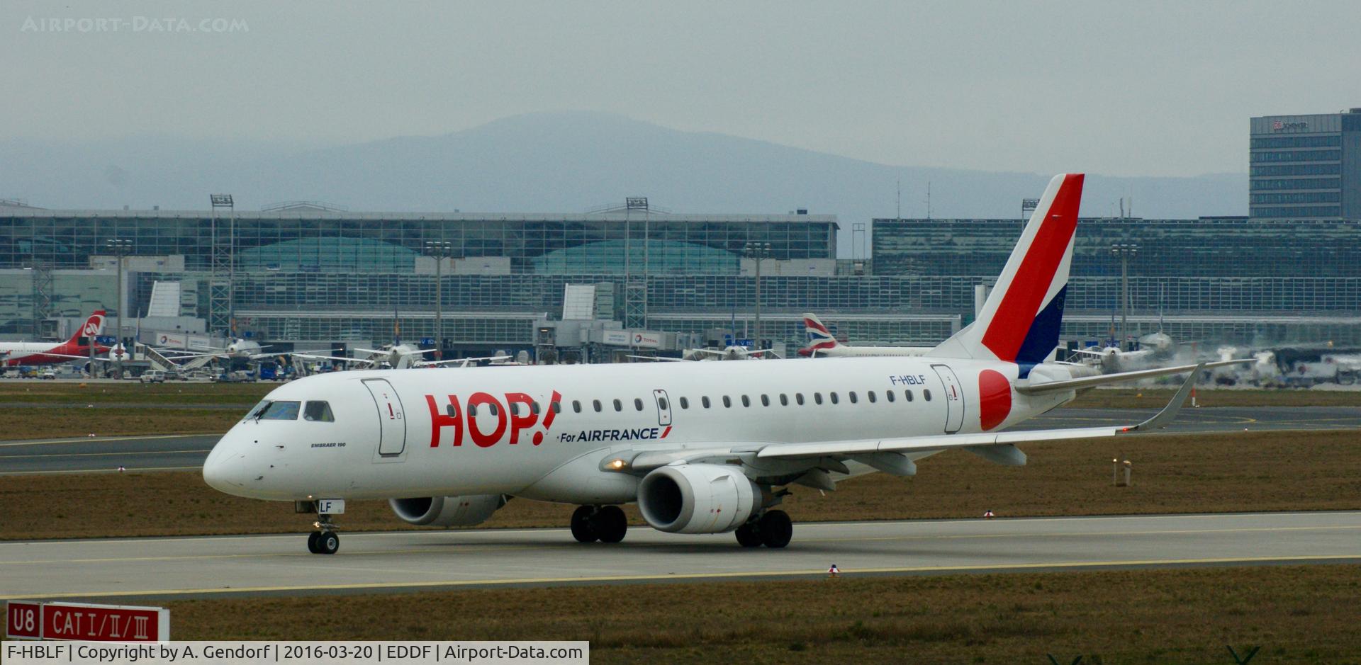F-HBLF, 2008 Embraer 190AR (ERJ-190-100IGW) C/N 19000158, HOP, is here taxiing at Frankfurt Rhein/Main(EDDF)