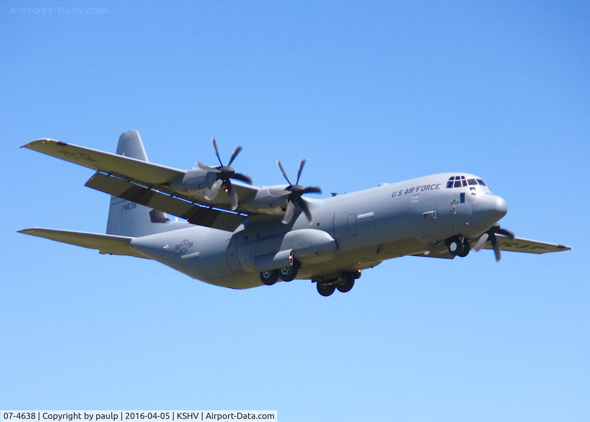 07-4638, 2007 Lockheed Martin C-130J-30 Super Hercules C/N 382-5598, At Shreveport Regional.