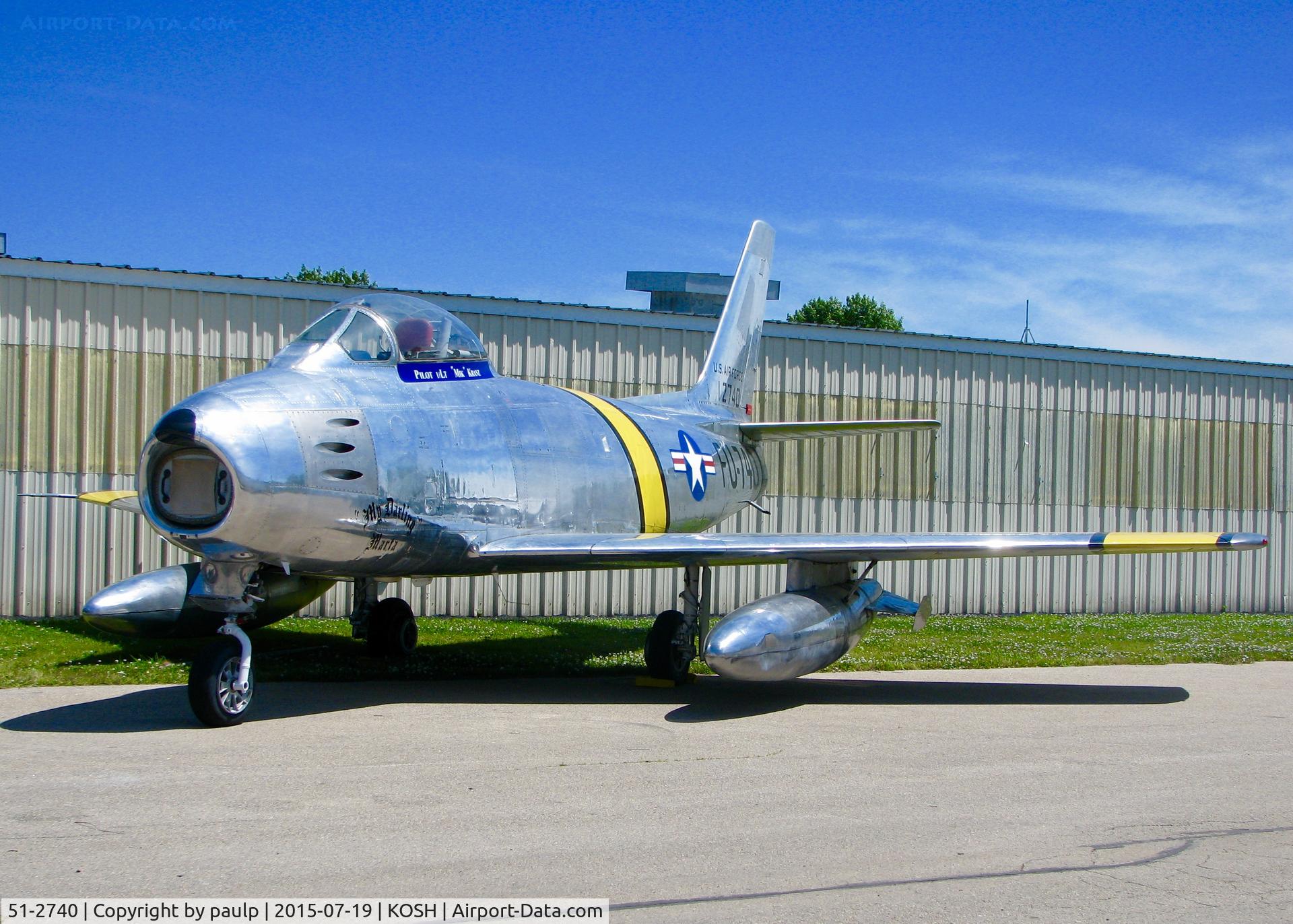 51-2740, 1951 North American F-86E Sabre C/N 172-23, At AirVenture.