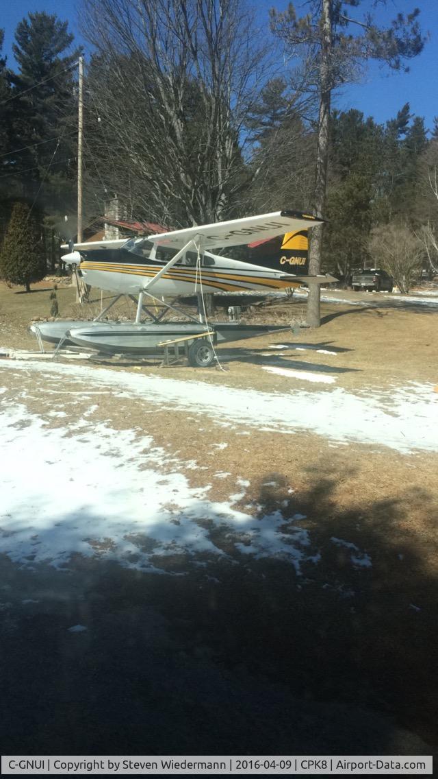 C-GNUI, 1975 Cessna A185F Skywagon 185 C/N 18502719, Out of the water due to ice
