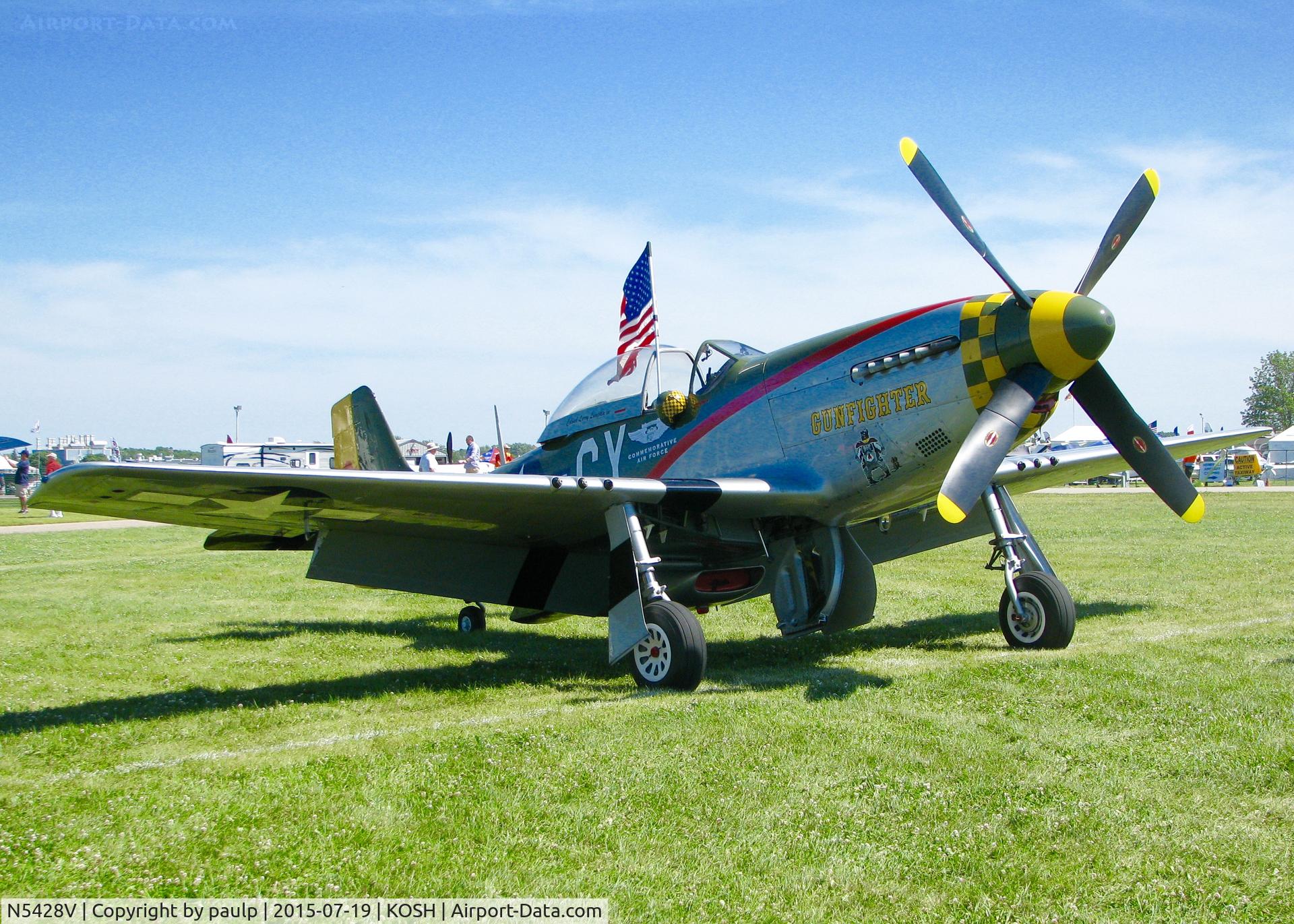 N5428V, 1944 North American P-51D Mustang C/N 122-39723, At AirVenture.