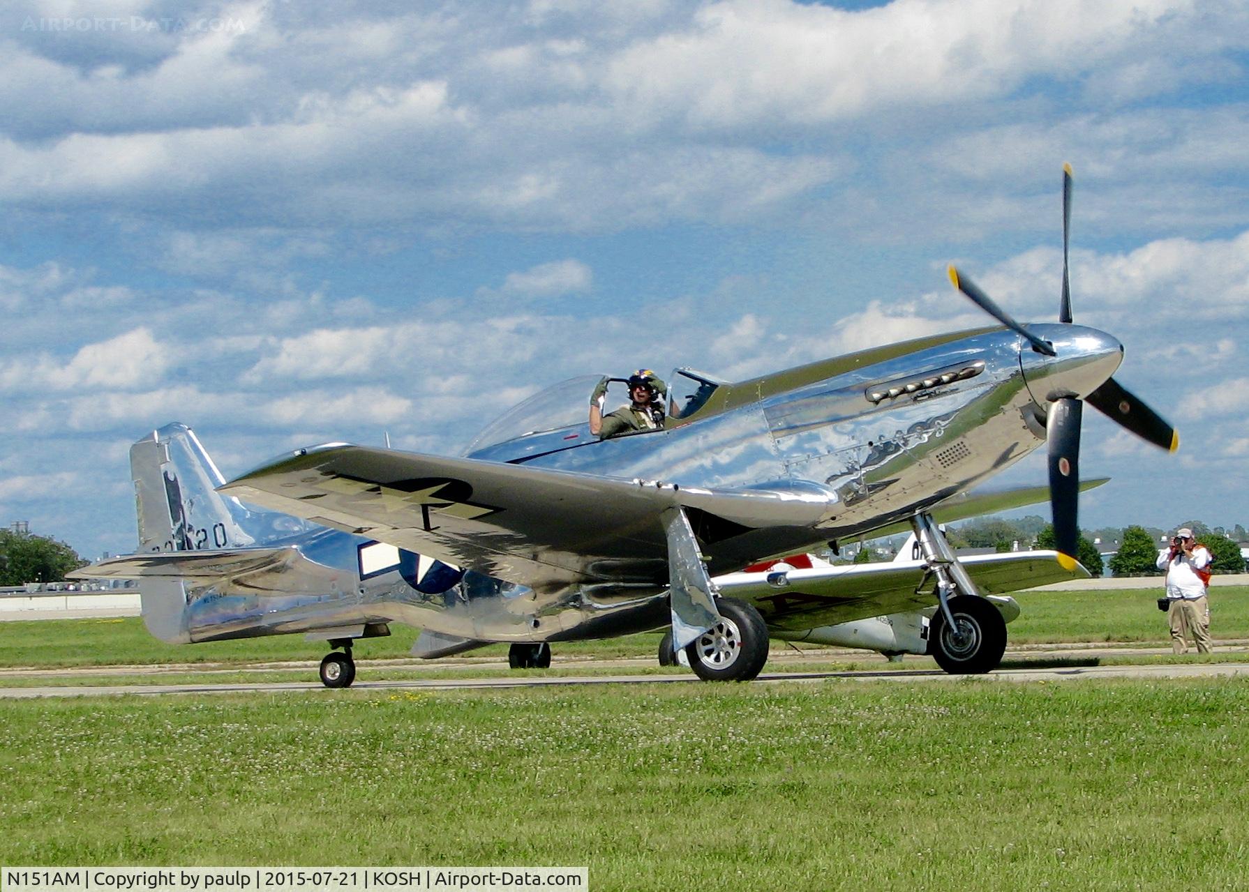 N151AM, 1944 North American P-51D Mustang C/N 122-39879, At AirVenture.