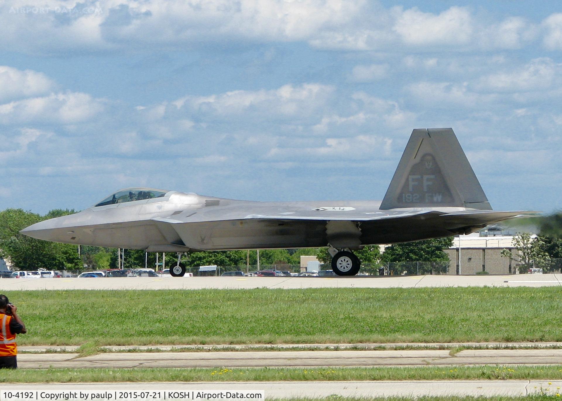 10-4192, 2010 Lockheed Martin F-22A Raptor C/N 4192, At AirVenture.