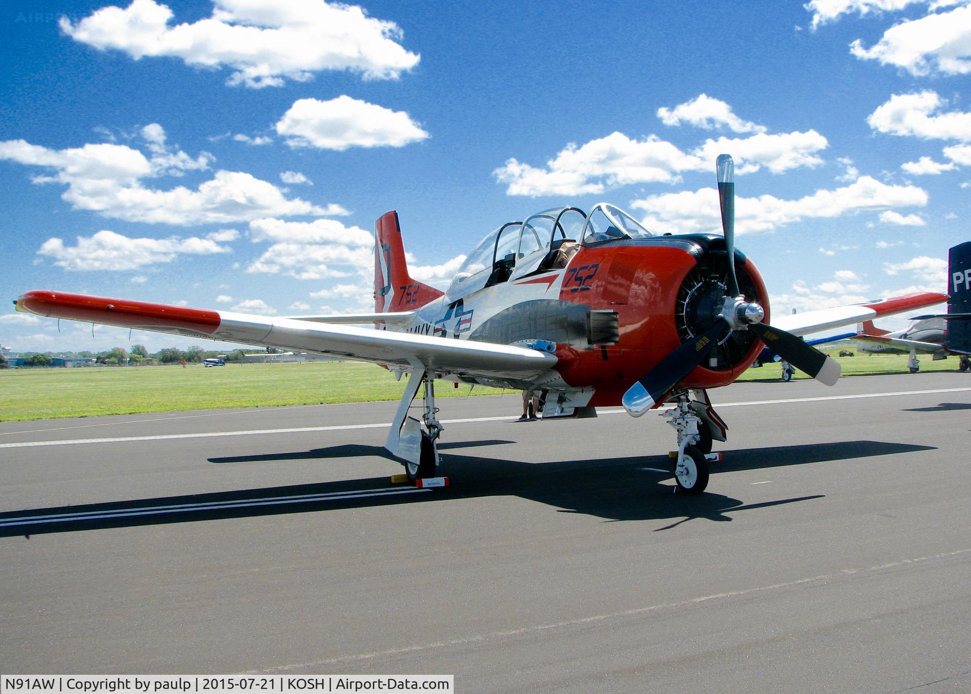 N91AW, North American T-28B Trojan C/N 200-427 (138356), At AirVenture.
