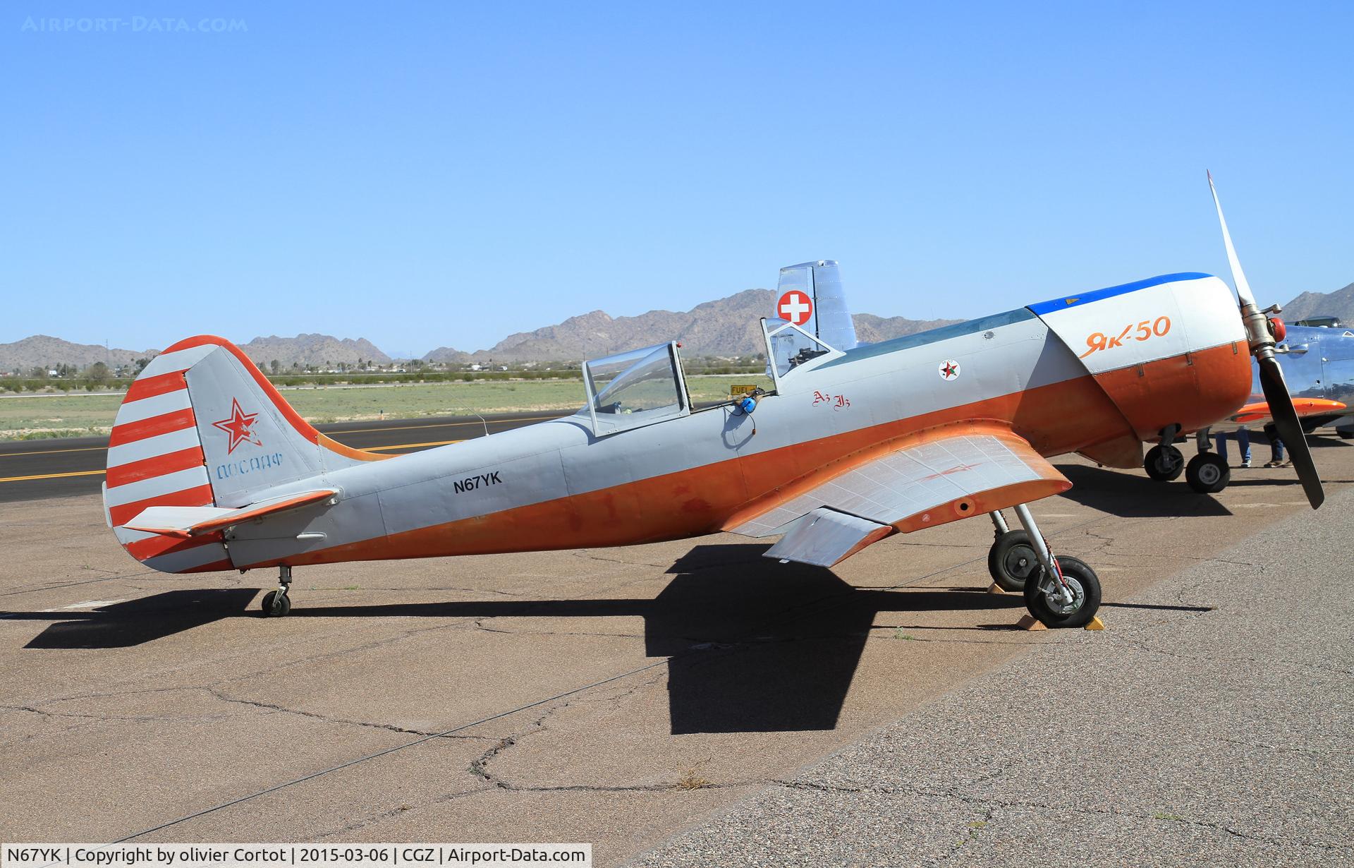 N67YK, Yakovlev Yak-50 C/N 812010, cactus fly in