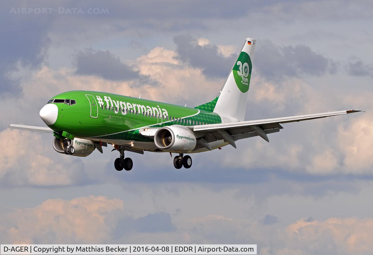 D-AGER, 1998 Boeing 737-75B C/N 28107, D-AGER