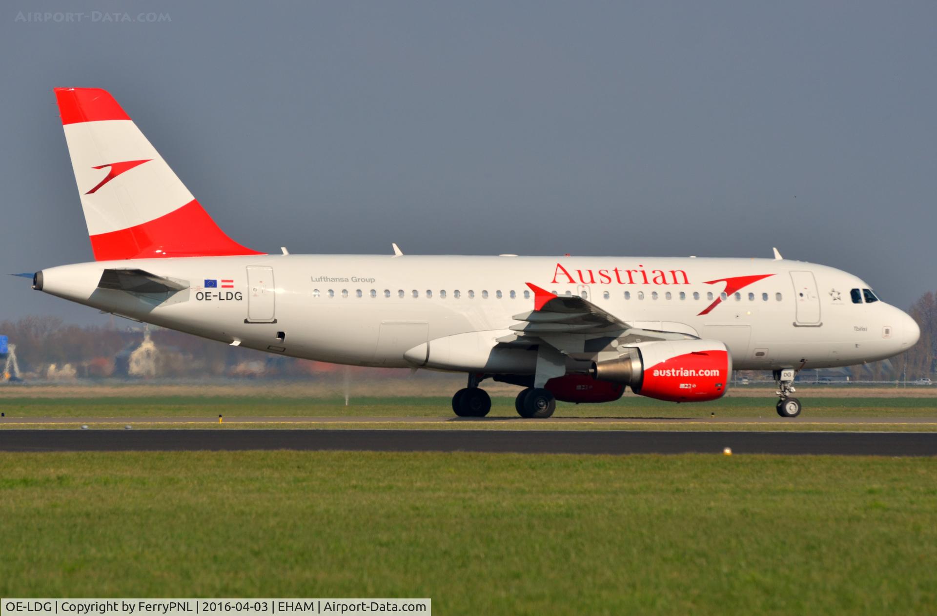 OE-LDG, 2006 Airbus A319-112 C/N 2652, Austrian A319 landing in AMS in revised c/s