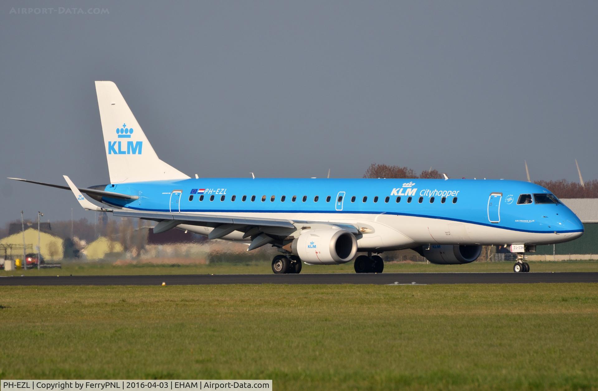 PH-EZL, 2010 Embraer 190LR (ERJ-190-100LR) C/N 19000334, KLM Cityhopper ERJ190