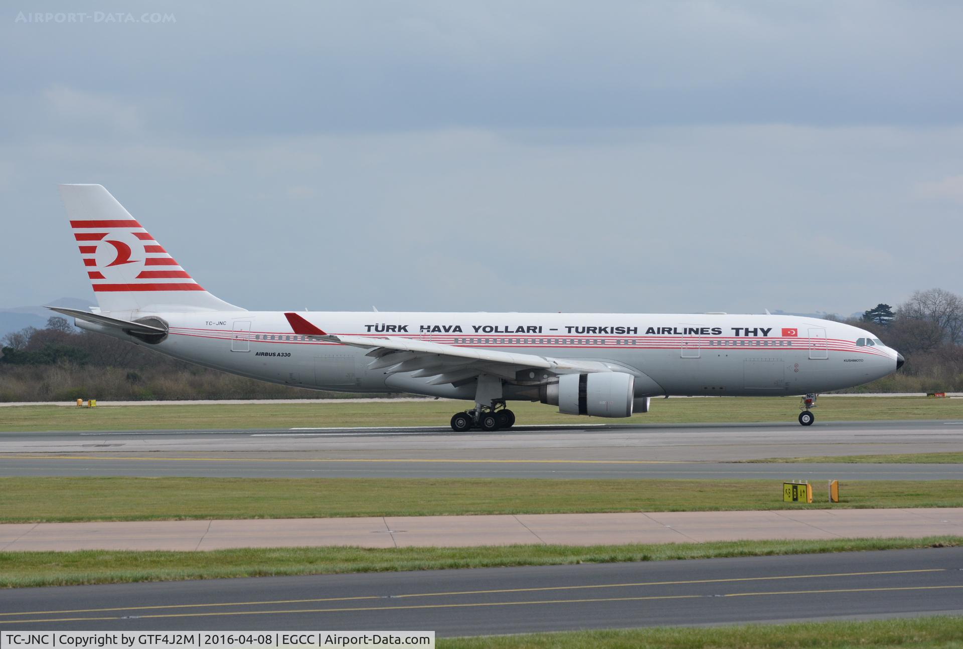 TC-JNC, 2006 Airbus A330-203 C/N 742, TC-JNC in retro THY c/s at Manchester 8.4.16