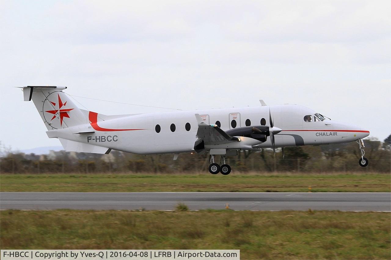 F-HBCC, 1999 Beech 1900D C/N UE-350, Beech 1900D, On final rwy 25L, Brest-Bretagne Airport (LFRB-BES)