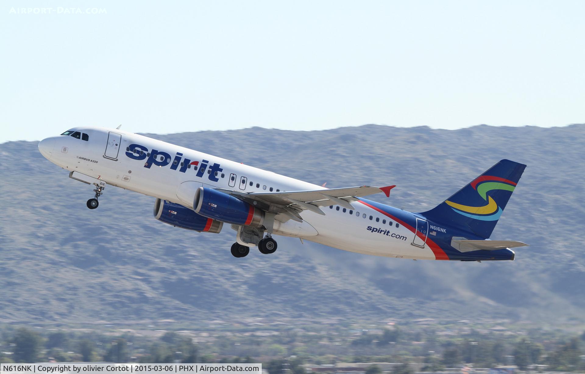 N616NK, 2012 Airbus A320-232 C/N 5370, taking off