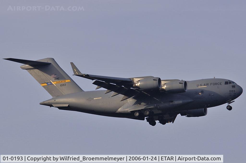 01-0193, 2001 Boeing C-17A Globemaster III C/N P-93, US Air Force