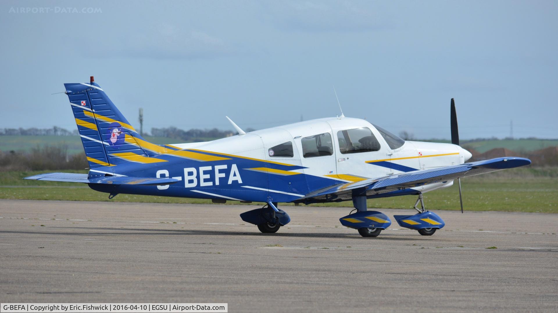 G-BEFA, 1976 Piper PA-28-151 Cherokee Warrior C/N 28-7615416, 2. G-BEFA visiting The Imperial War Museum, Duxford, Cambridgshire.