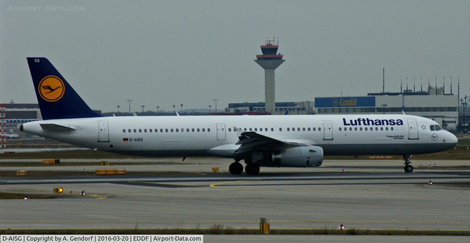D-AISG, 2000 Airbus A321-231 C/N 1273, Lufthansa, is here at Frankfurt Rhein/Main(EDDF)
