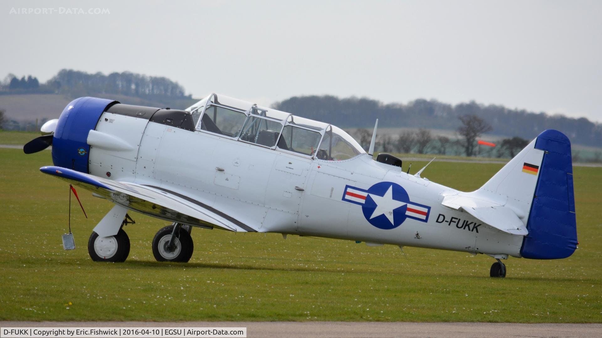 D-FUKK, Canadian Car & Foundry T-6 Harvard Mk4 C/N CCF4-046, 1. D-FUKK visiting The Imperial War Museum, Duxford, Cambridgshire.