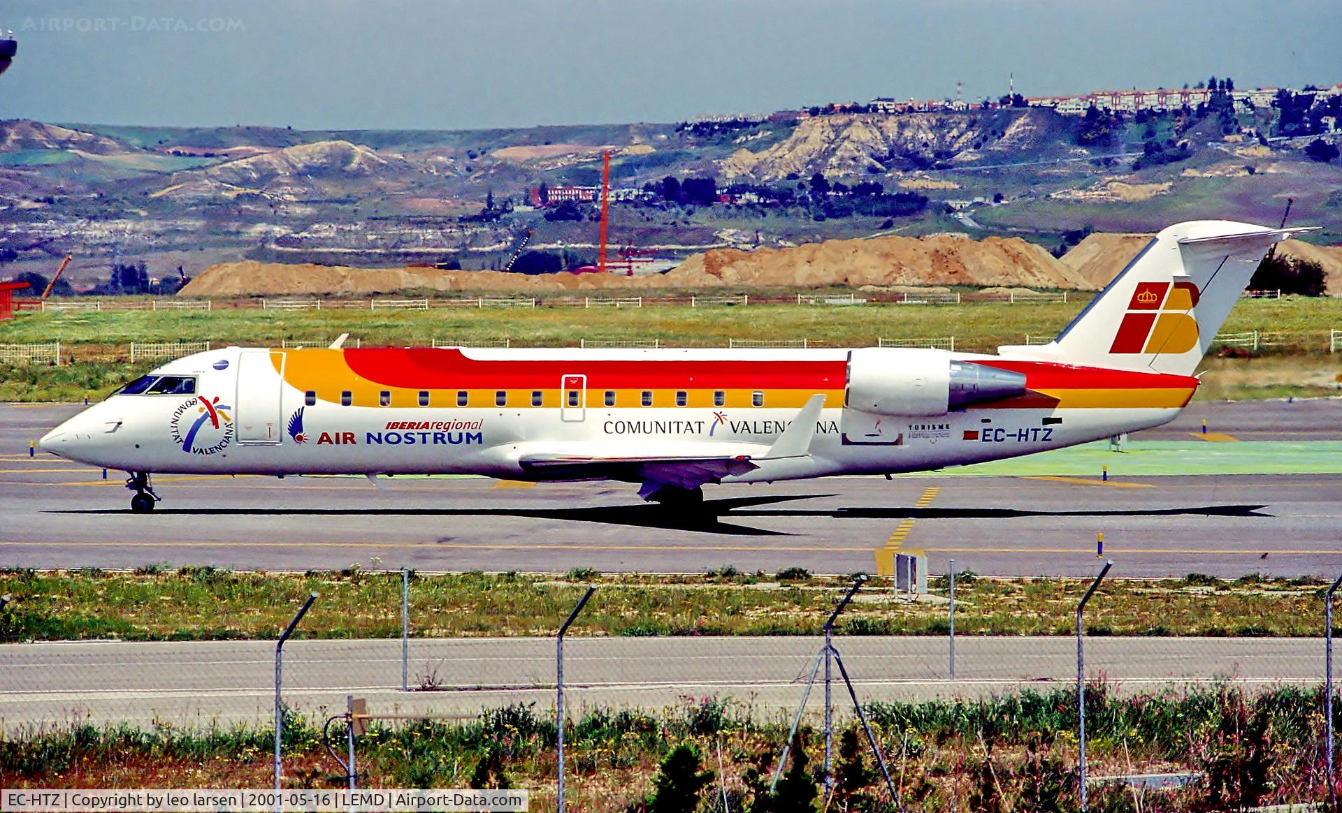 EC-HTZ, 2001 Canadair CRJ-200 (CL-600-2B19) C/N 7493, Madrid 16.5.01