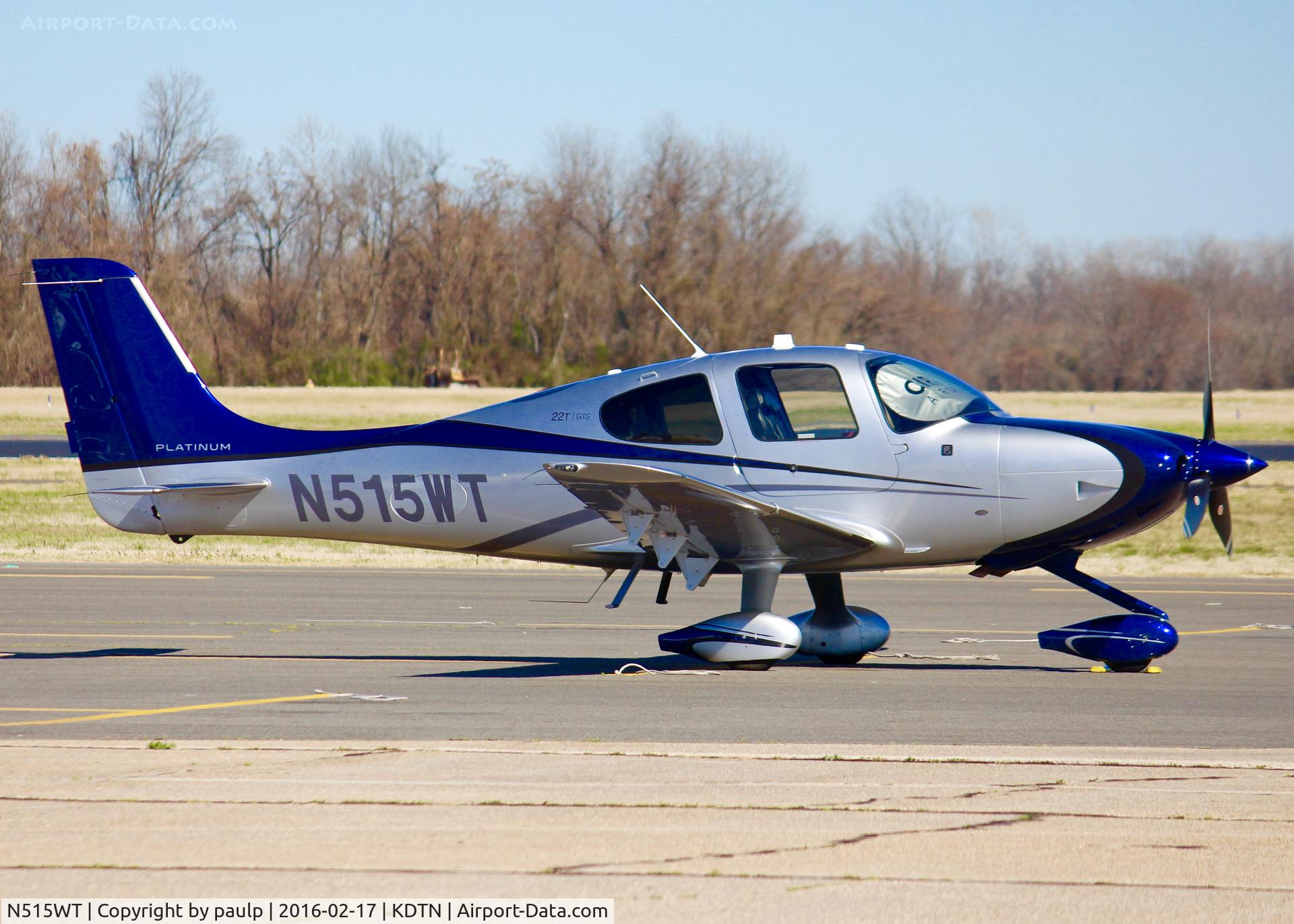 N515WT, 2015 Cirrus SR22T C/N 1039, At Downtown Shreveport.