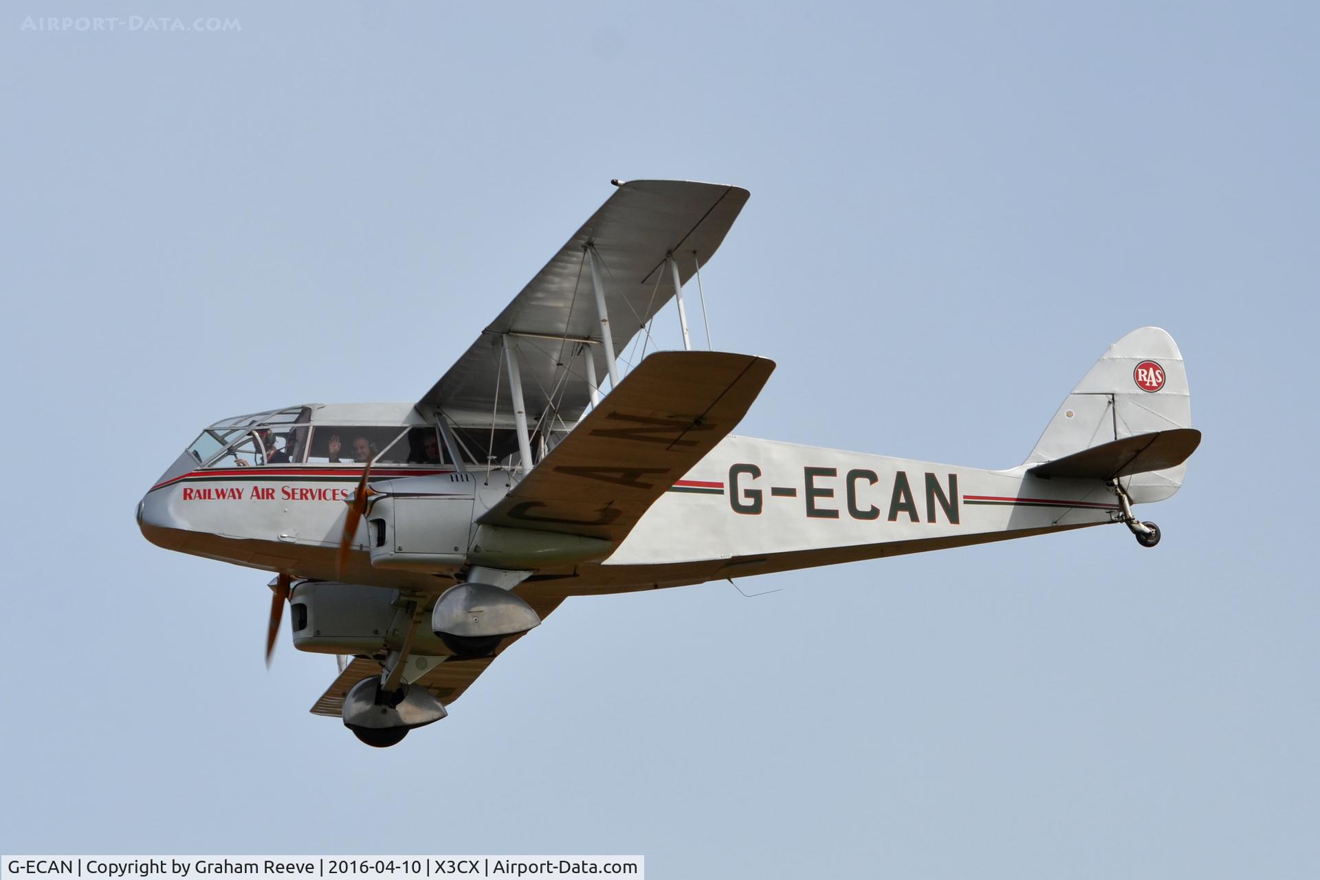 G-ECAN, 1943 De Havilland Australia DH-84 Dragon 3 C/N DHA2048, Over head at Northrepps.