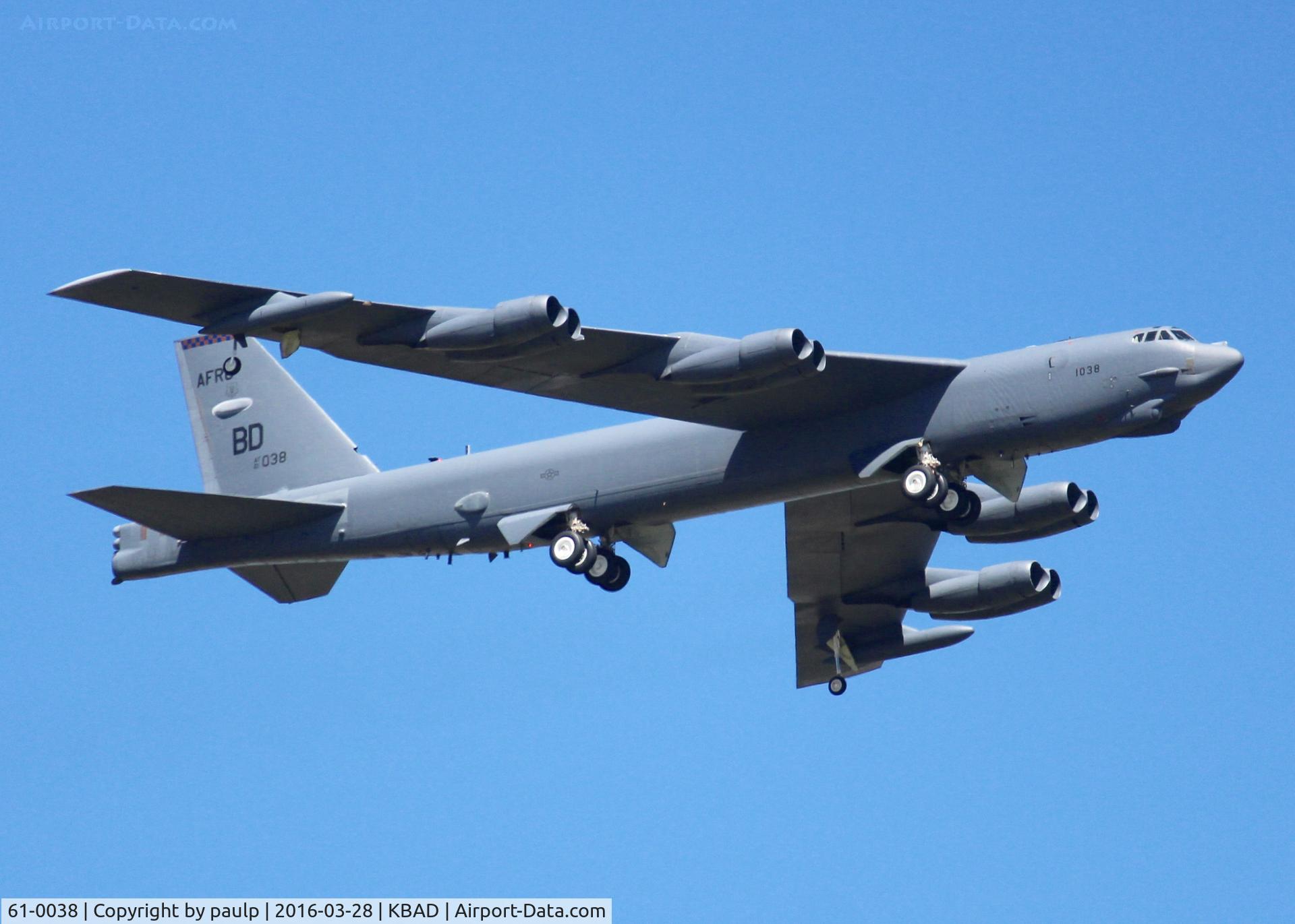 61-0038, 1961 Boeing B-52H Stratofortress C/N 464465, At Barksdale Air Force Base.