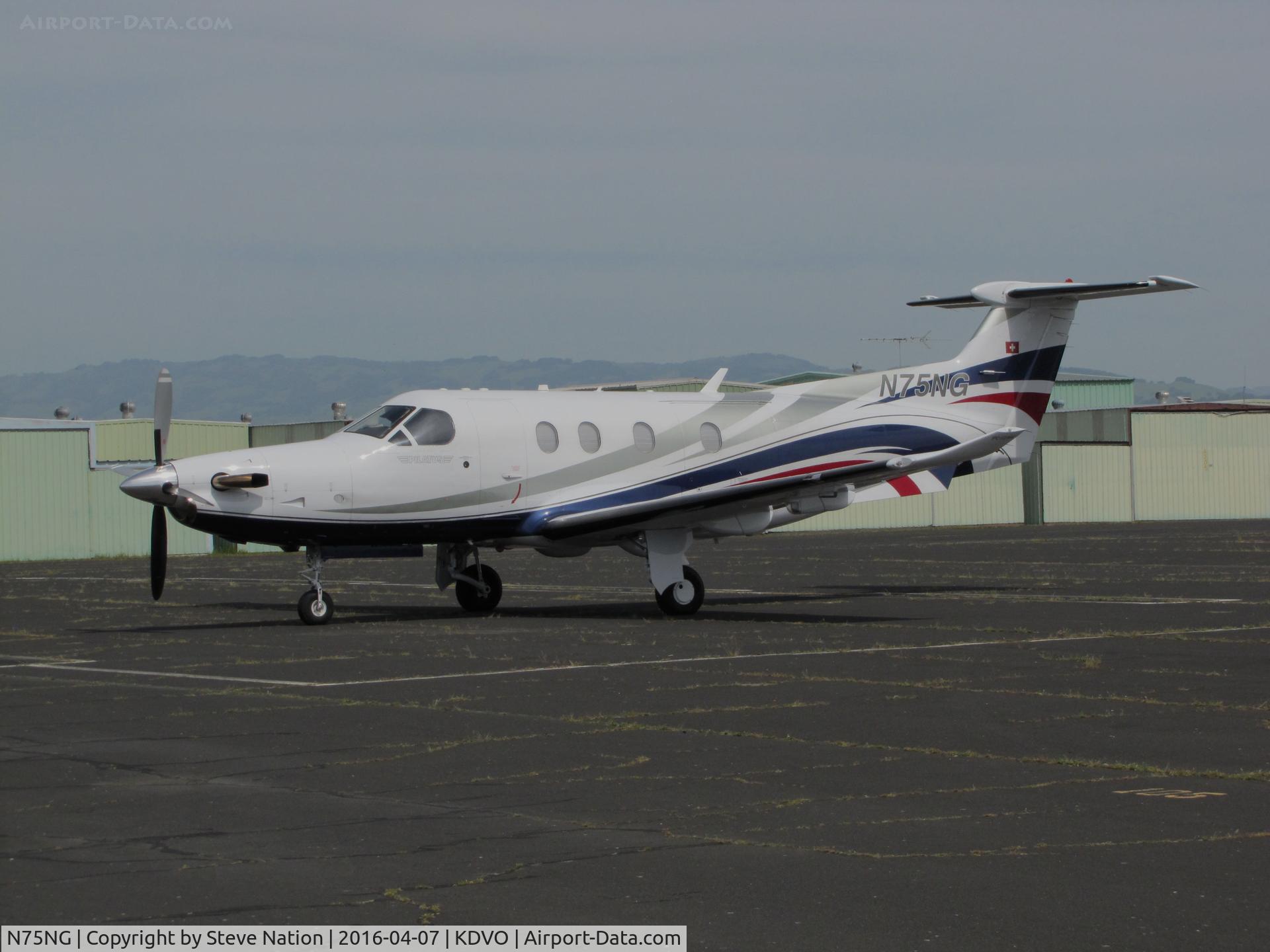 N75NG, 2012 Pilatus PC-12/47E C/N 1375, Juniper Valley LLC (Salem, OR) Pilatus PC-12/47E visiting Gnoss Field, Novato, CA