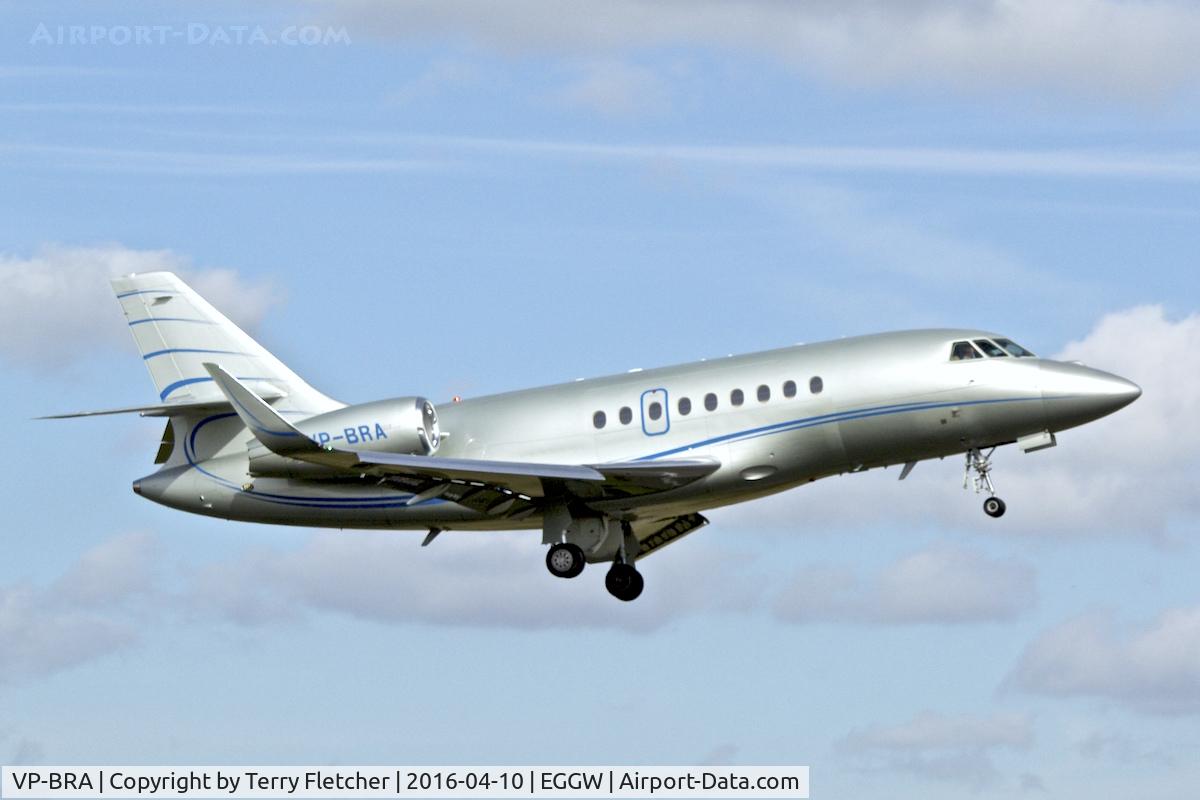 VP-BRA, 2007 Dassault Falcon 2000LX C/N 133, At Luton