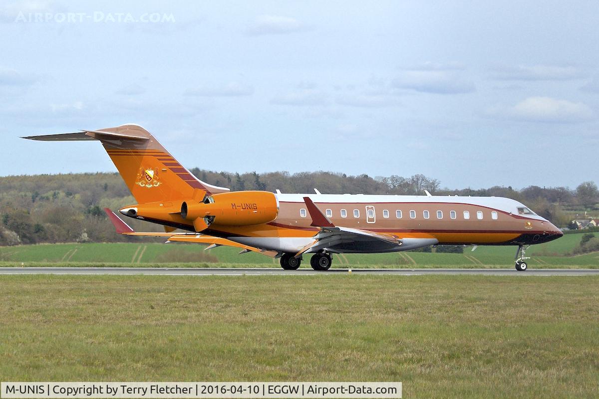 M-UNIS, 2010 Bombardier BD-700-1A10 Global Express XRS C/N 9371, At Luton