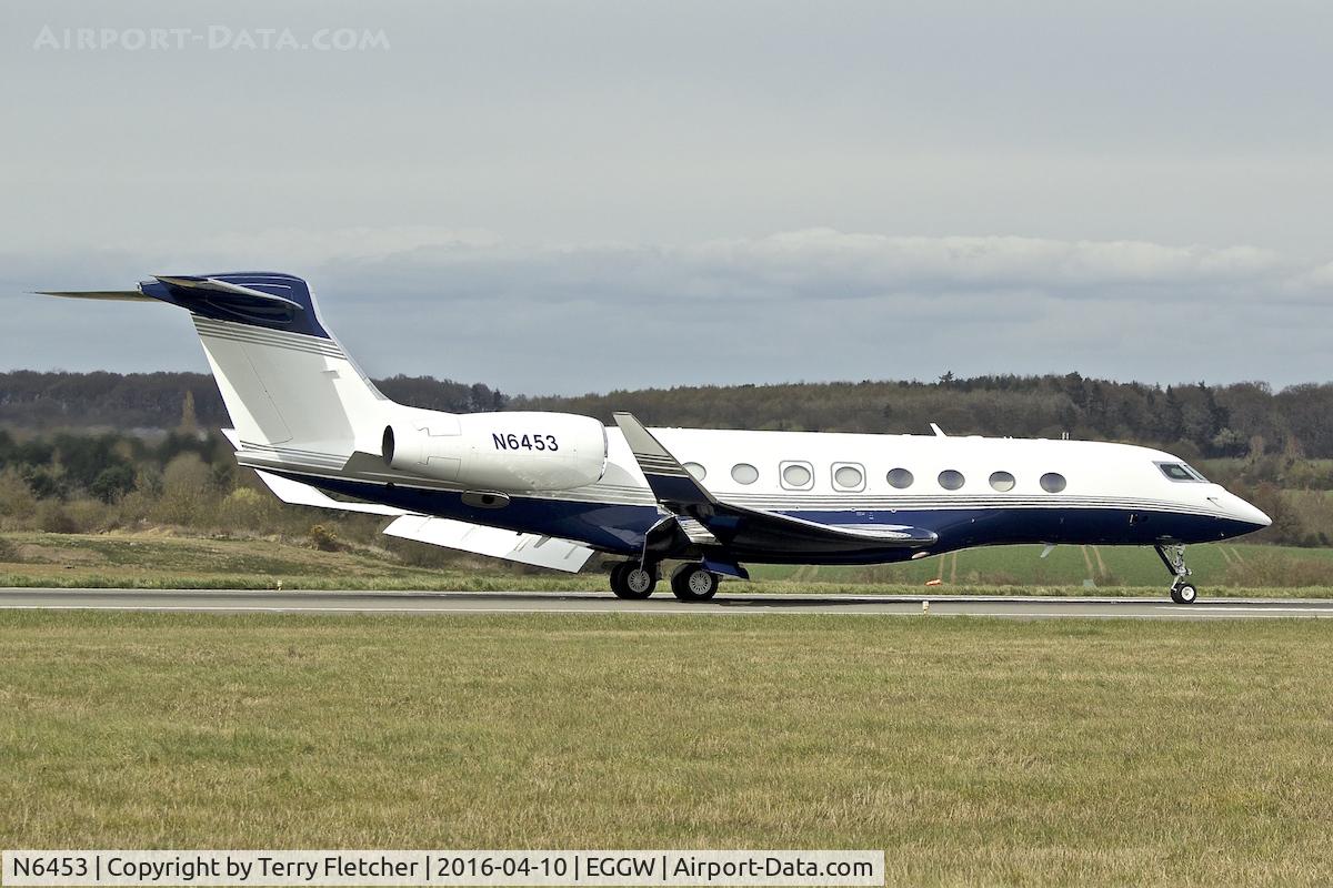 N6453, 2014 Gulfstream Aerospace G650 (G-VI) C/N 6078, At Luton