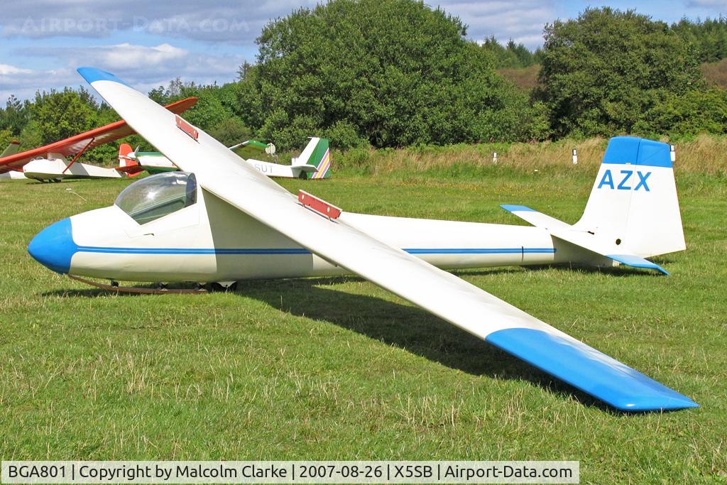 BGA801, Slingsby T-41 Skylark 2 C/N 995, Slingsby T-41 Skylark at The Yorkshire Gliding Club, Sutton Bank, N Yorks, August 2007.