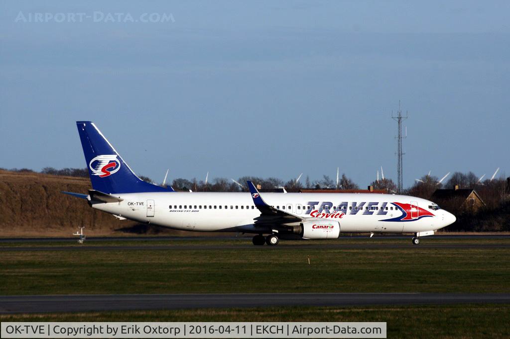OK-TVE, 2004 Boeing 737-86Q C/N 30294, OK-TVE taxing for takeoff rw 04R