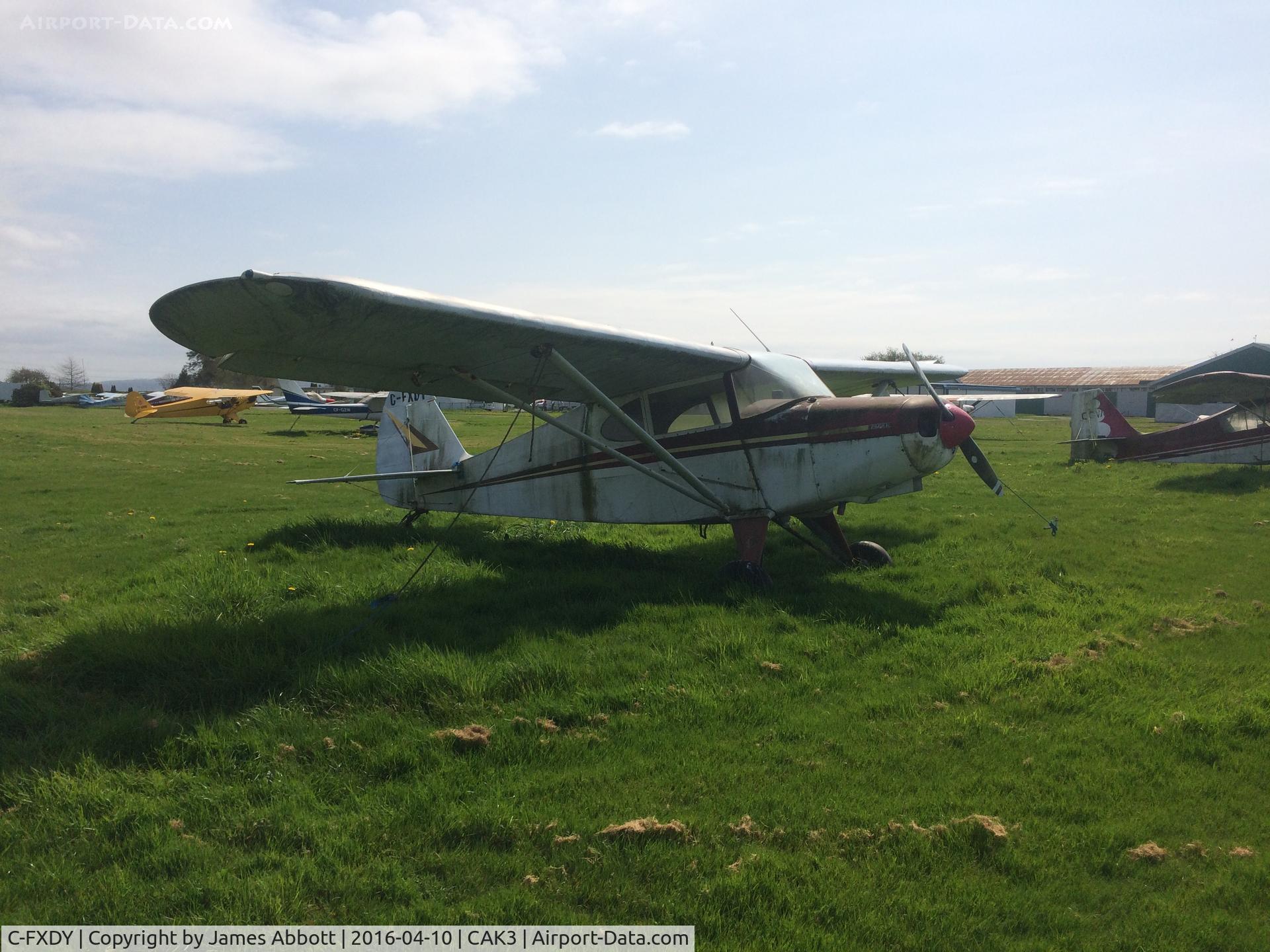 C-FXDY, 1949 Piper PA-16 Clipper C/N 16-82, Looking very ignored on its tie down at the Delta Heritage Airpark