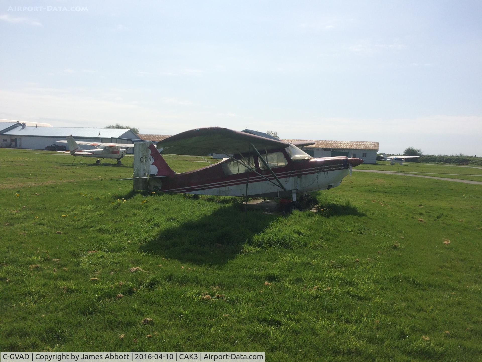 C-GVAD, 1975 Bellanca 7ECAX Citabria C/N 1109 75X, Looking very ignored on its tie down at the Delta Heritage Airpark