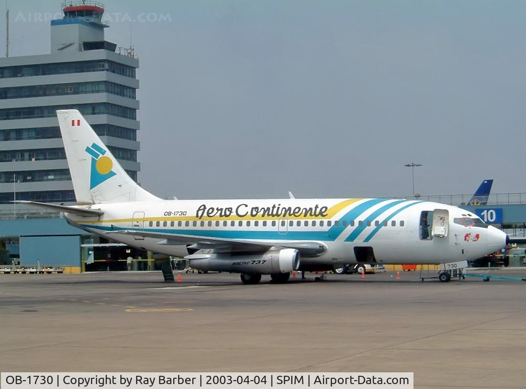 OB-1730, 1968 Boeing 737-201 C/N 19422, Boeing 737-201 [19422] (Aero Continente) Lima-Jorge Chavez Int'l~OB 04/04/2003